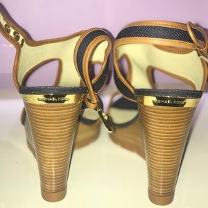 Michael Kors dark denim wedges